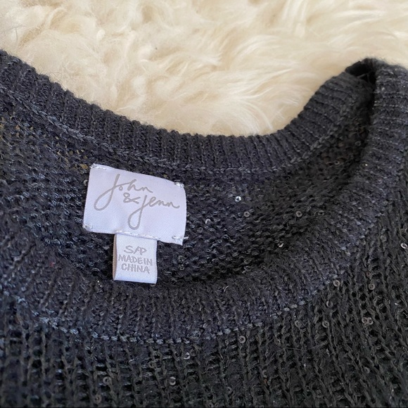Anthropologie John + Jenn Light Knit Sparkly Light Long Sleeve Sweater - Picture 5 of 9